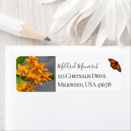 Etiqueta Personalizado Mariposa Weed Foto Flor silvestre na