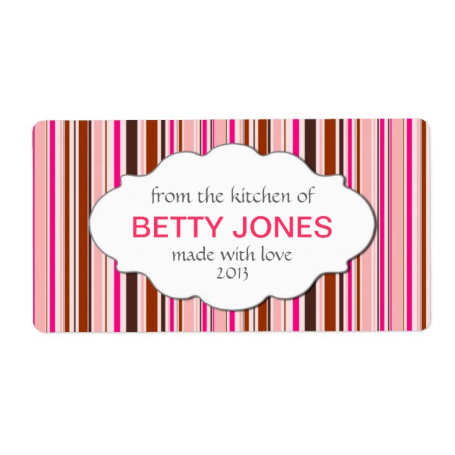 Etiqueta Personalizado moderno de enlatado, mermelada o eti (Frente)