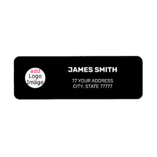 Etiqueta Personalizado moderno de moda negro extravagante