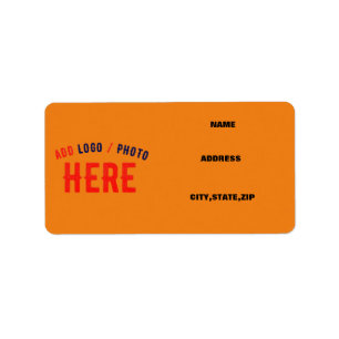 ETIQUETA PERSONALIZADO MODERNO ESTILO NARANJA OSCURO VERIFI