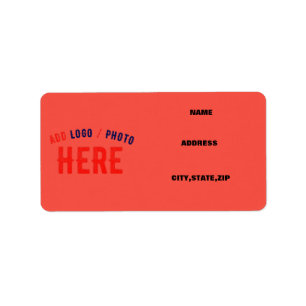 ETIQUETA PERSONALIZADO MODERNO ESTILO NARANJA ROJO VERIFICA