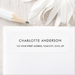Etiqueta Personalizado moderno negro y blanco