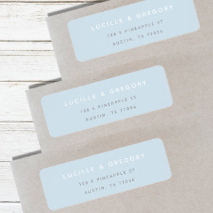 Etiqueta Personalizado moderno simple   Gris azul   Direcci