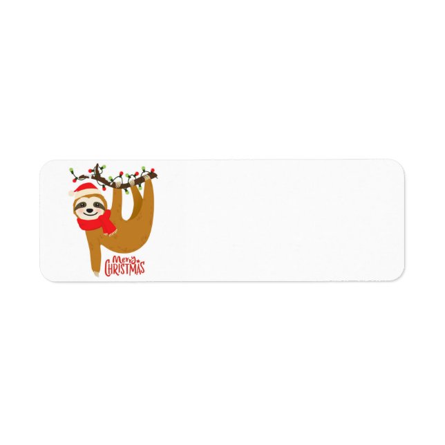 Etiqueta Personalizado  Navidades Sloth (Frente)