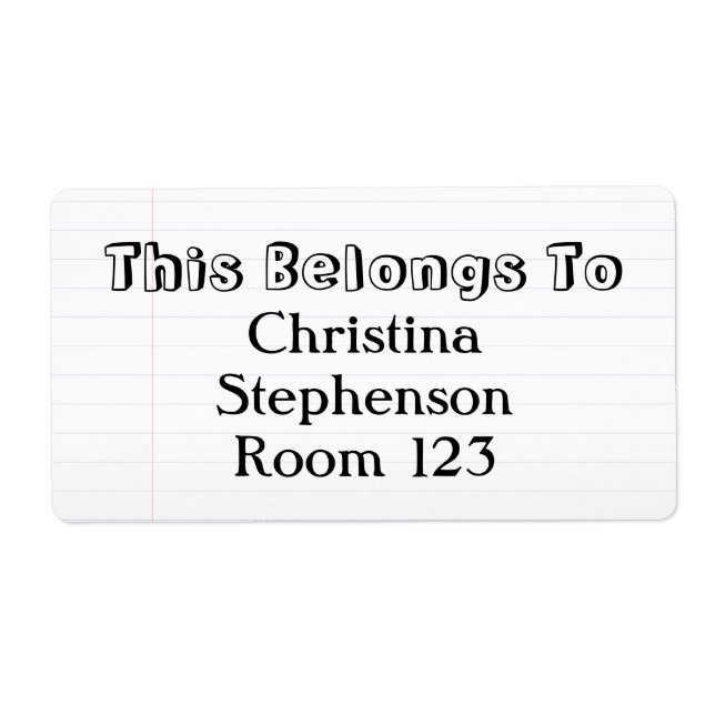 Etiqueta Personalizado Nombre Personalizado Gran Planta de  (Frente)