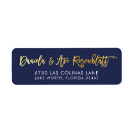 Etiqueta PERSONALIZADO nombres de Relieve metalizado de oro