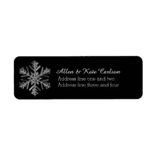 Etiqueta Personalizado Ornate Ice Crystal Elegant