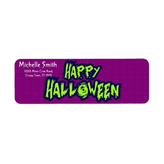Etiqueta Personalizado personalizado de la fila de Hallowee (Frente)