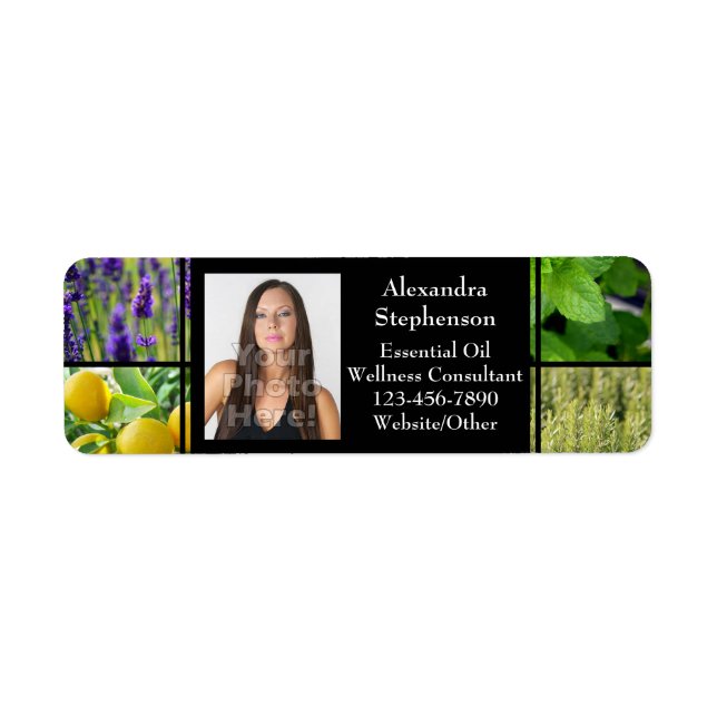 Etiqueta Personalizado Photo Essential Oil Business Bottle  (Frente)