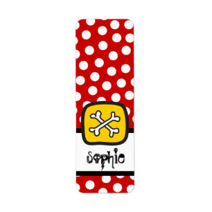 Etiqueta Personalizado Pirata Skull y la fiesta de Hallowee