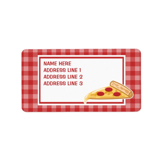 Etiqueta Personalizado Pizza Slice (Frente)