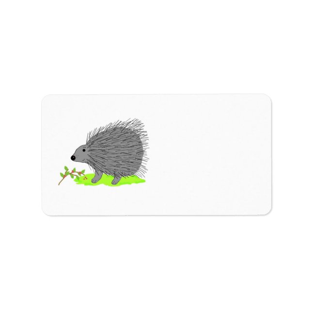 Etiqueta Personalizado Porcupine (Frente)