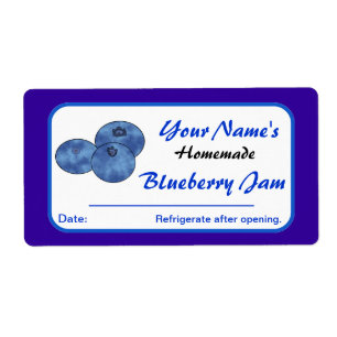 Etiqueta Personalizado Preserve Labels Blueberry Jam Añadir