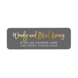 Etiqueta PERSONALIZADO Relieve metalizado de imitación de o