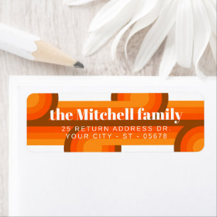 Etiqueta Personalizado Retro Resumen Patrón de arte Waves