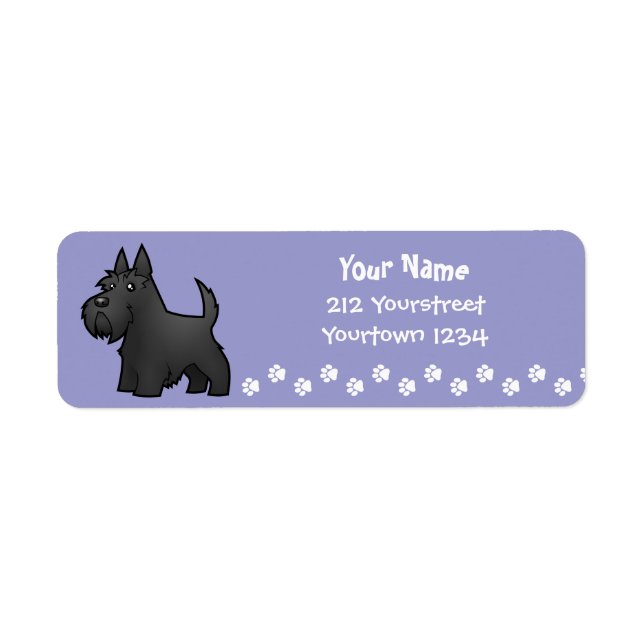 Etiqueta Personalizado Scottish Terrier (Frente)