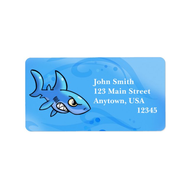 Etiqueta Personalizado Shark (Frente)