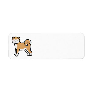 Etiqueta personalizado shiba inu