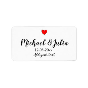 Etiqueta personalizado simple minimal añade tu nombre año c