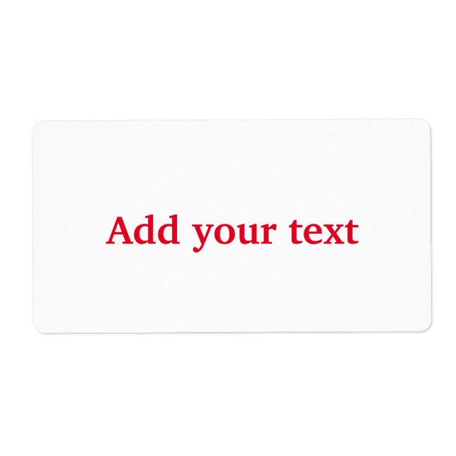 Etiqueta Personalizado simple mínimo y elegante añada sus c (Frente)