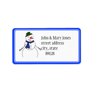 Etiqueta Personalizado Snowman Pequeño Flirty Boy