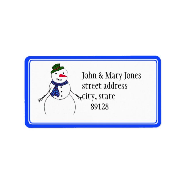 Etiqueta Personalizado Snowman Pequeño Flirty Boy (Frente)