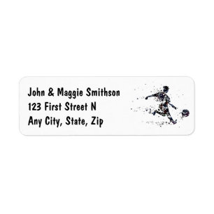 Etiqueta Personalizado Soccer Player Sport