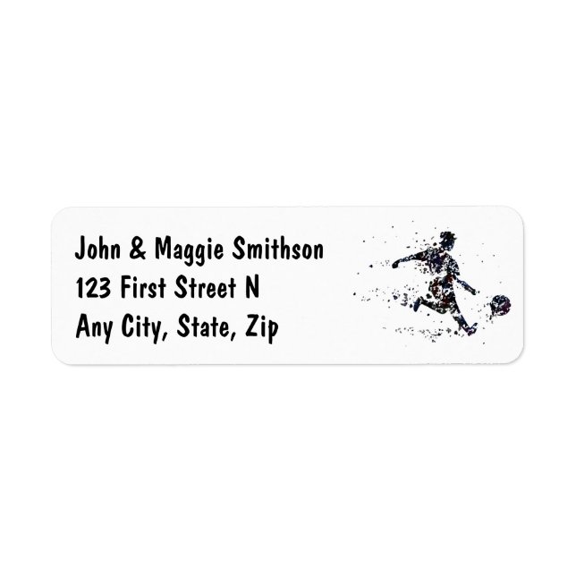 Etiqueta Personalizado Soccer Player Sport (Frente)