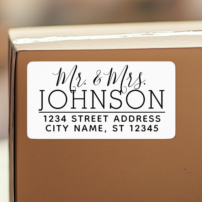Etiqueta Personalizado Sr. Nombre y dirección de devolución (Custom Shipping Label with Return Address)