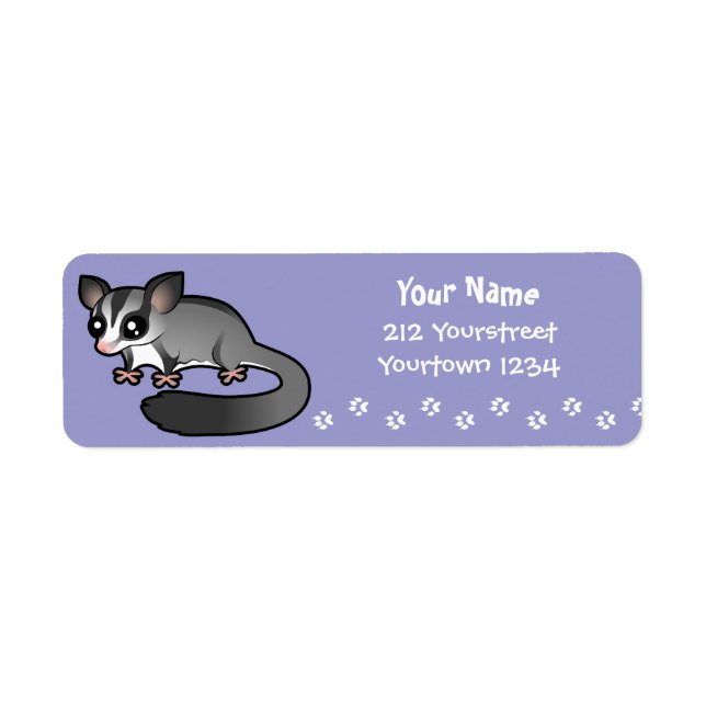 Etiqueta Personalizado Sugar Glider (Frente)
