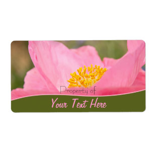 Etiqueta Personalizado Texto Rotulador Rosa Libro Verde Bor