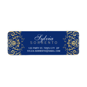 Etiqueta PERSONALIZADO vintage elegante filigree damascal m
