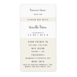 Etiqueta Personalizado Wax Melt Labels