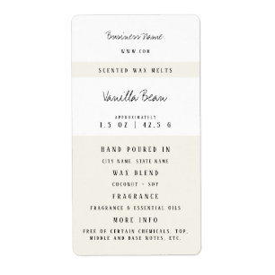 Etiqueta Personalizado Wax Melt Labels
