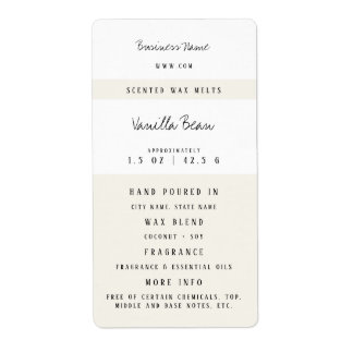 Etiqueta Personalizado Wax Melt Labels