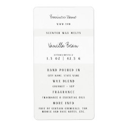 Etiqueta Personalizado Wax Melt Labels