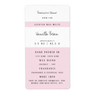 Etiqueta Personalizado Wax Melt Labels