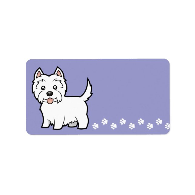 Etiqueta Personalizado West Highland White Terrier (Frente)