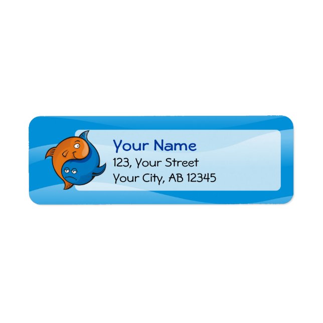 Etiqueta Personalizado Yin Yang Fish (Frente)