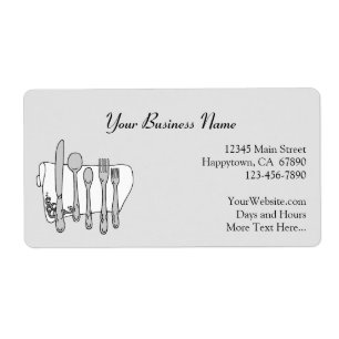 Etiqueta Personalizados de publicidad de Silverware Restaur