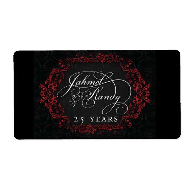 Etiqueta Personalizados para el 25º aniversario (Frente)