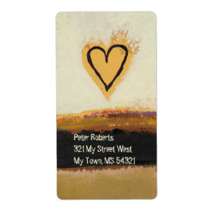 Etiqueta Personalizar fresco de la pintura del corazón del
