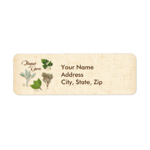 Etiqueta Personalizar Herb Bouquet Labels