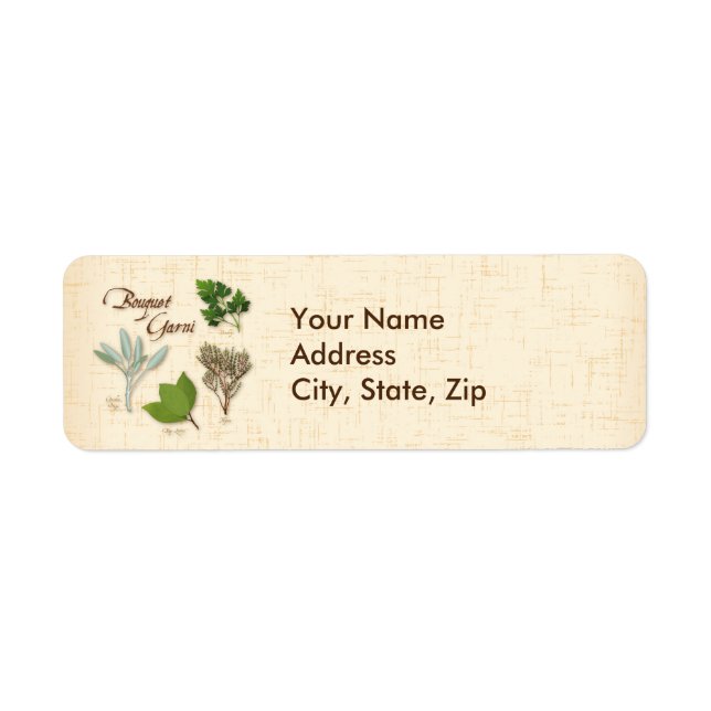 Etiqueta Personalizar Herb Bouquet Labels (Frente)