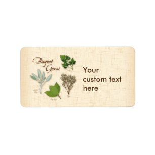 Etiqueta Personalizar Herb Bouquet Labels