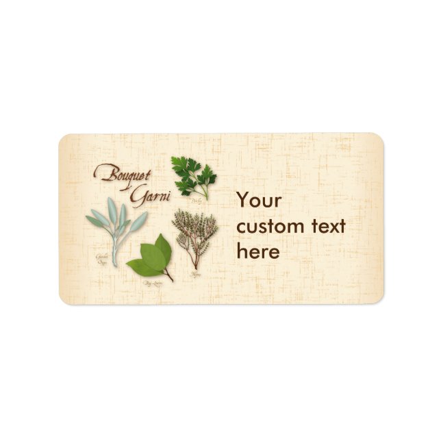 Etiqueta Personalizar Herb Bouquet Labels (Frente)