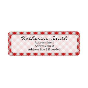 Etiqueta Personalizar: Patrón de comprobación de Gingham