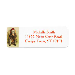 Etiqueta Personalized Custom Floral Sugar Skull Halloween L