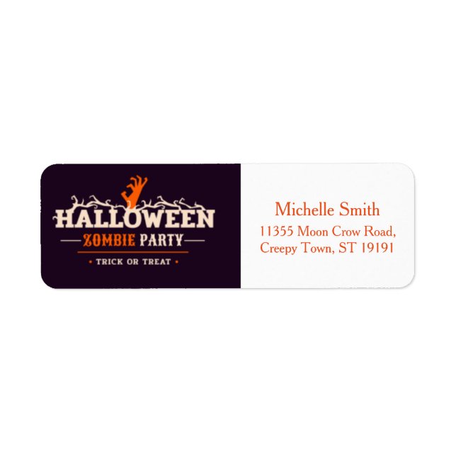 Etiqueta Personalized Custom Halloween Label (Frente)