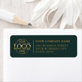 Etiqueta Personalized Modern Business Logo Return Address